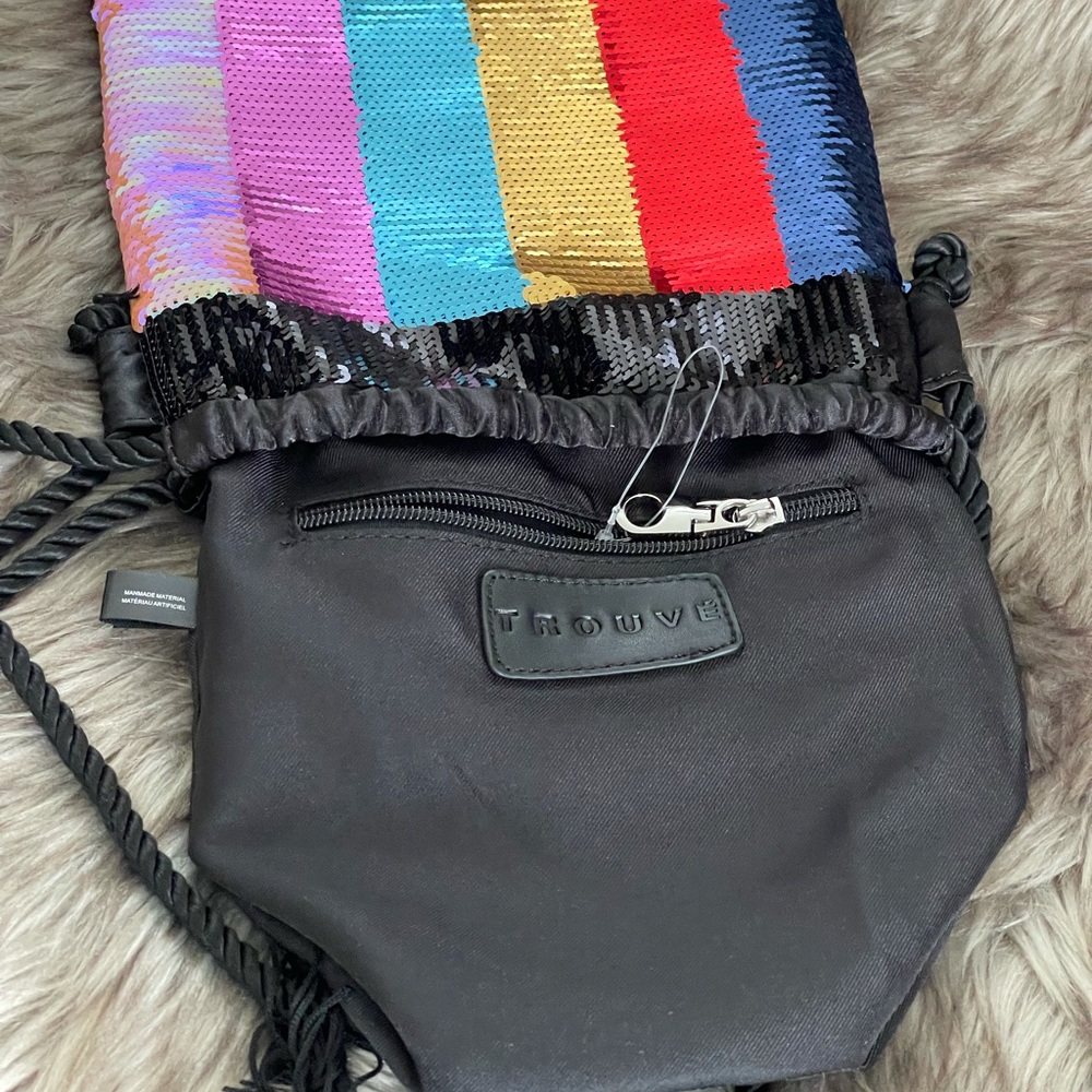 Trouve Sequin Drawstring Bag - image 3